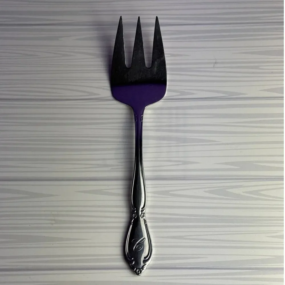 Customcraft Serving Fork Stainless Korea Replacement Flatware Cold Meat MCM
